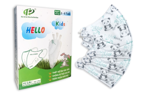 Khẩu trang Hello Kids 3D-Panda